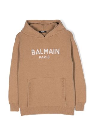 brown wool jumper BALMAIN PARIS KIDS | BT9P80W0023116